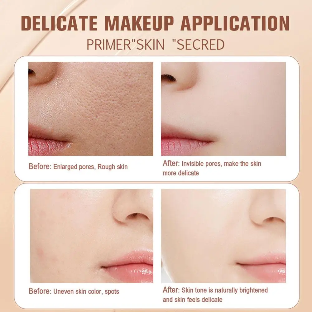 20มล. เมคอัพเบสครีมรองพื้นสำหรับผิวหน้ารูขุมขนที่มองไม่เห็นผิวบางเบาเนียนเมคอัพไพรเมอร์รองพื้น D6q1เครื่องสำอางไร้น้ำมัน