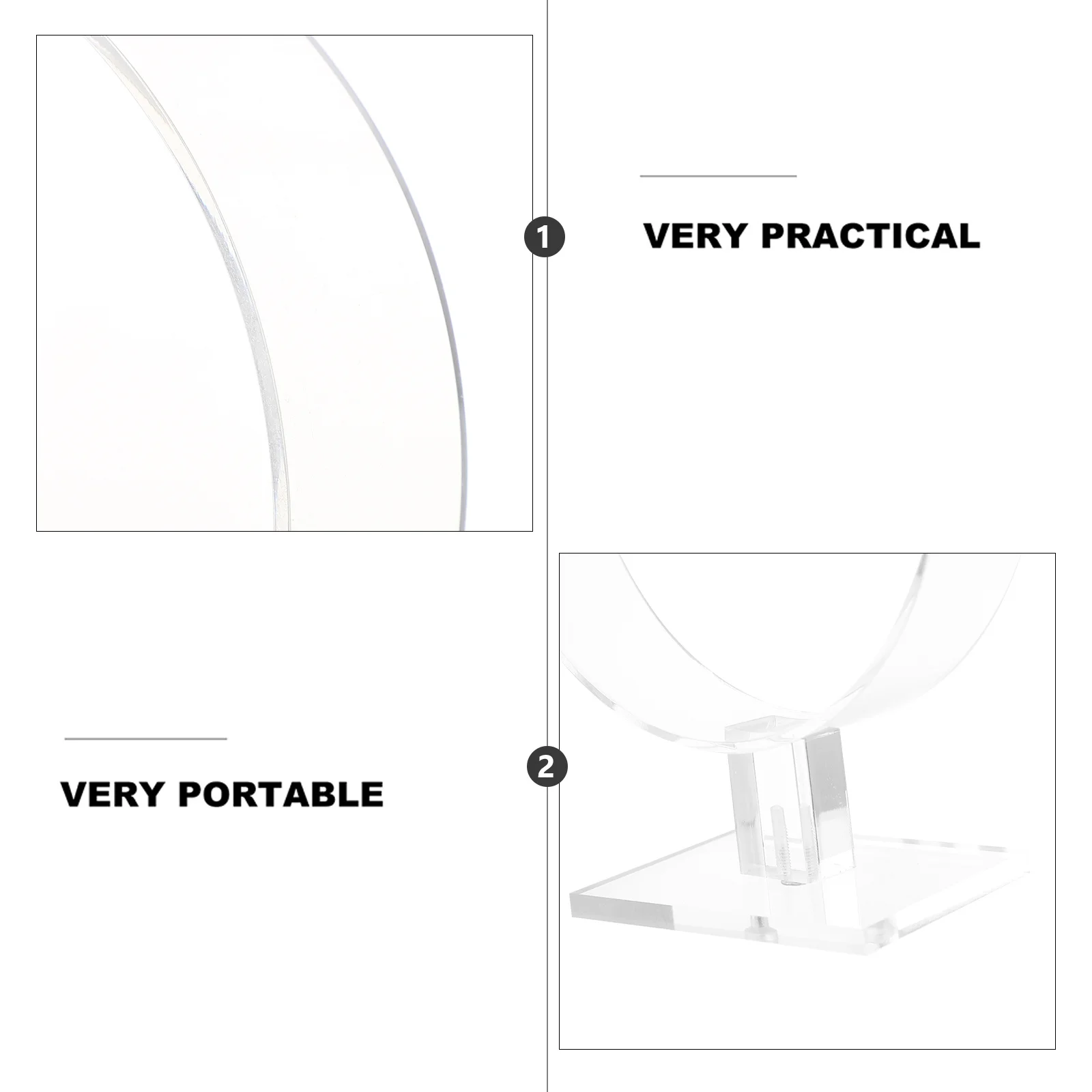 

Round Shape Hairband Holder Acrylic Headband Organizer Hair Accessories Stand Headwear Display Rack Headband Stand