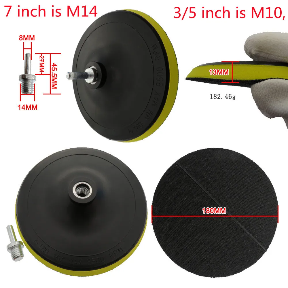 Imagem -05 - Auto-adesivo Carpolishing Disc Lustro Esponja de Enceramento Roda de lã Almofada de Polimento para Polidor de Carro Adaptador de Broca Pcs Conjunto