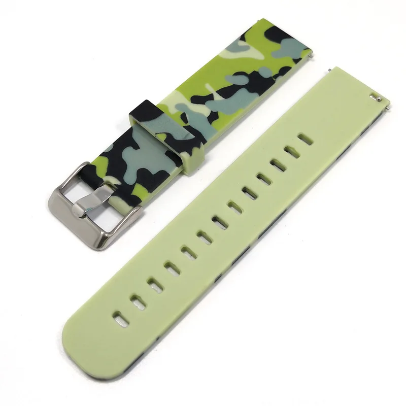 Быстросъемный силиконовый ремешок для часов 18 мм, 20 мм, 22 мм, резиновый браслет для Samsung Galaxy, Huawei GT, Amazfit, водонепроницаемый