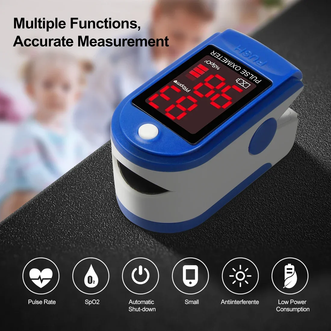 CONTEC CMS50DL Portable Finger Pulse Oximeter Medical Blood Oxygen Saturation Meter LED Heart Rate SPO2 Monitor oxímetro de puls