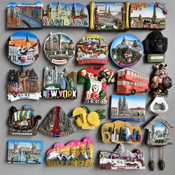 Fridge Magnets Paris Riga Hungary Frankfurt Hamburg Sweden Zurich zermatt BERN Switzerland New York Mexico India Iceland Lietuva