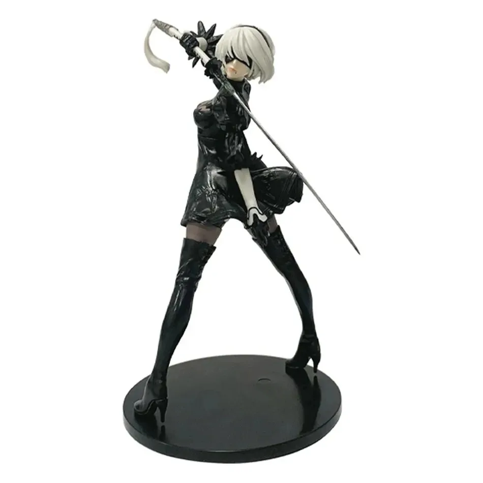 NieR: Automata 2B Action Figure 18cm Yorha No. 2 Type B White Dress Ver. PVC Anime Collectible Model Doll Toy Statuette Gift For view 3