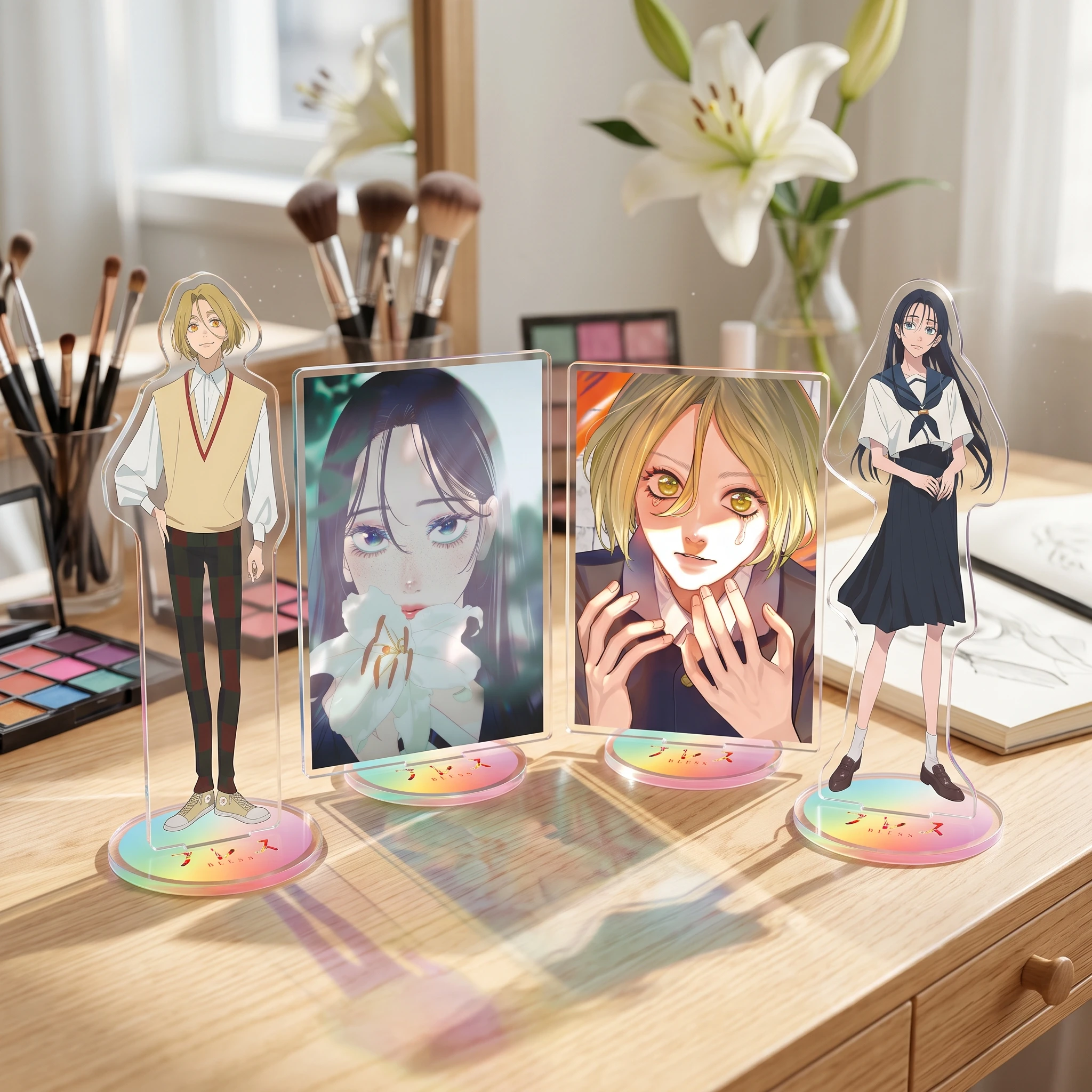 BLESS Manga Aia Utagawa Double Sided Printed Acrylic Stand Figure Anime Desk Decor Collectible Keychain Hot New