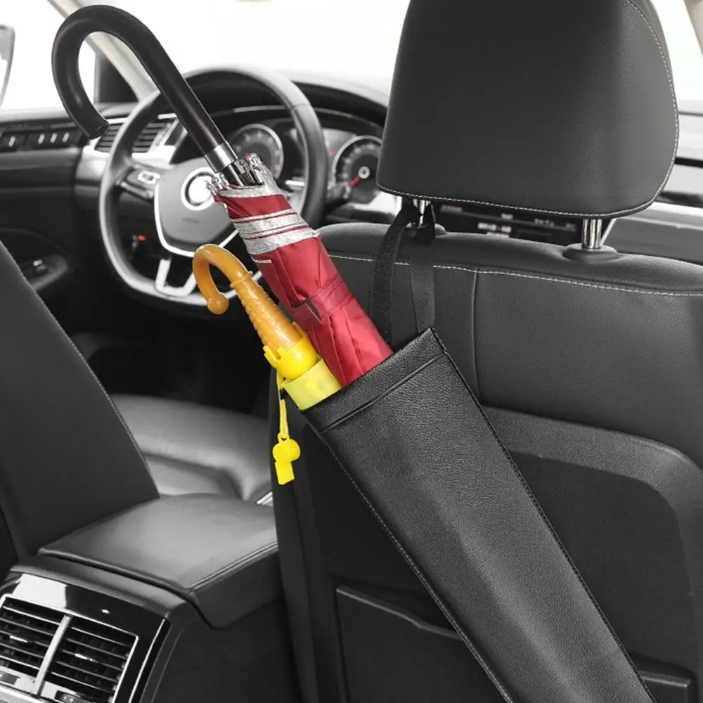 

Holder Synthetic Leather Car Umbrella Storage Bag Long Handle Waterproof Car Umbrella Bag Space Saving Rainproof