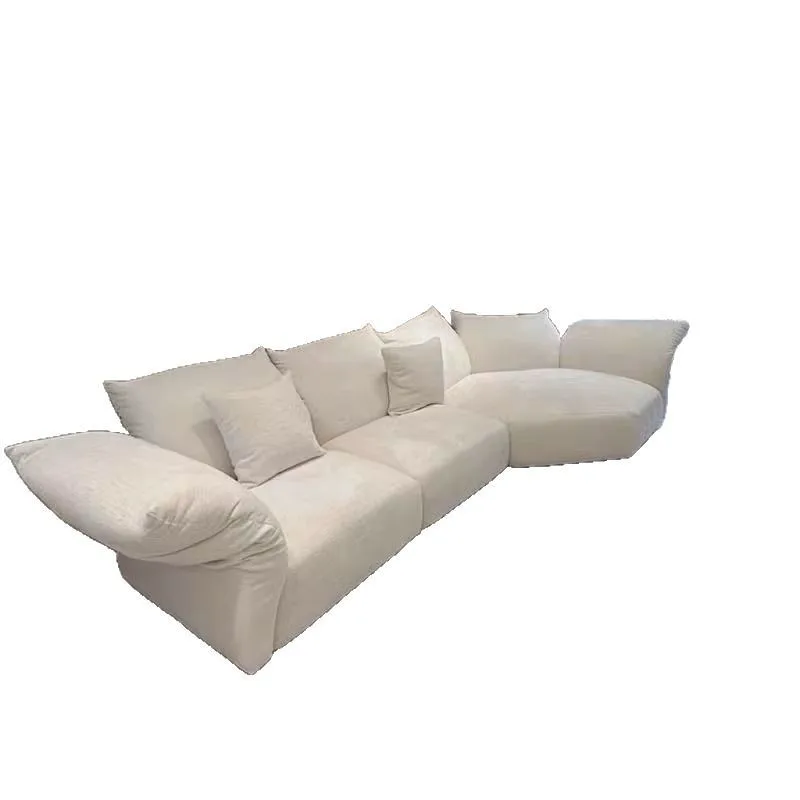 

Итальянский кремовый стиль, минималистичный лепестковый диван, маленькая квартира, гостиная, современная ткань специальной формы