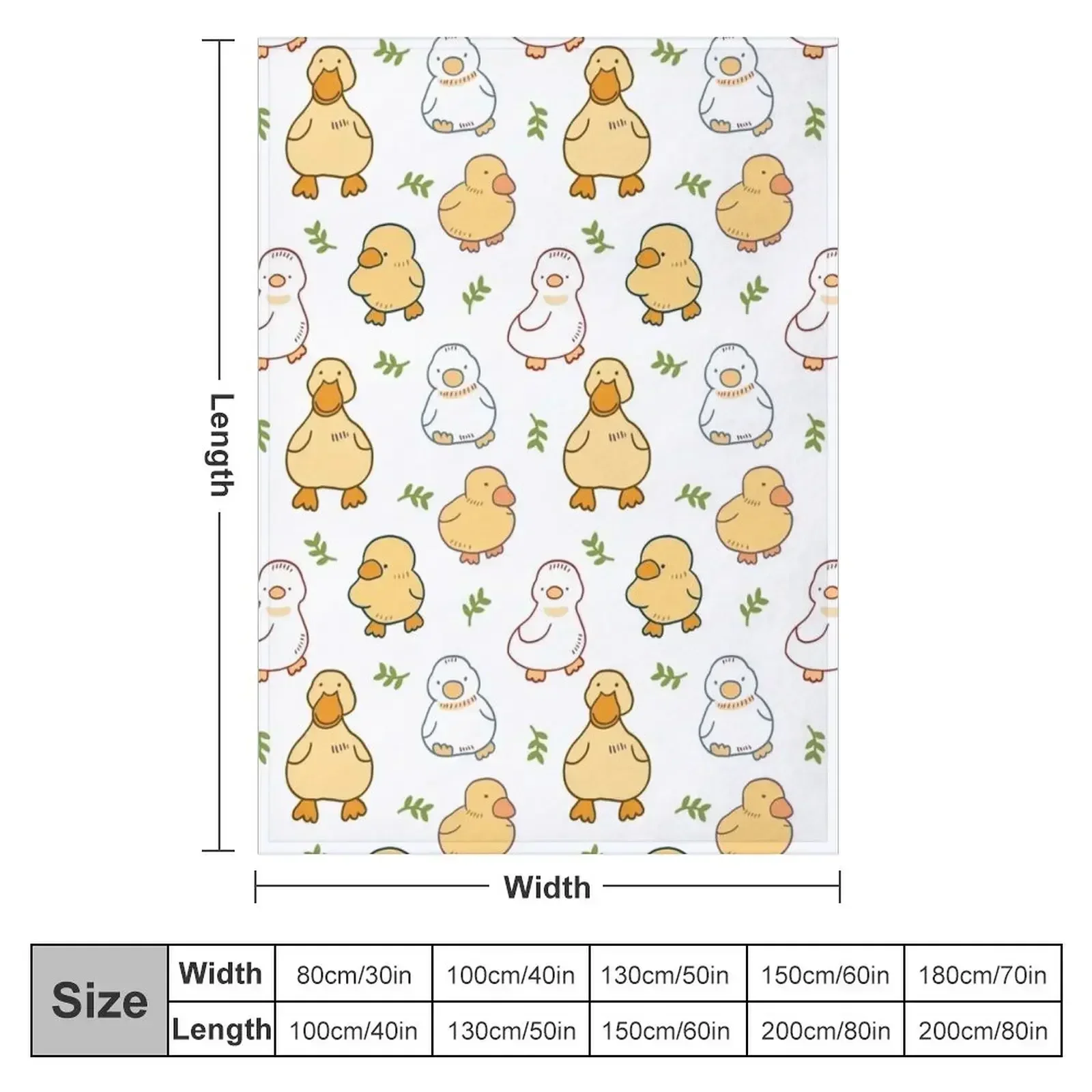 Ducklings Pattern Throw Blanket Plaid on the sofa Soft Big Warm Sofa Blankets
