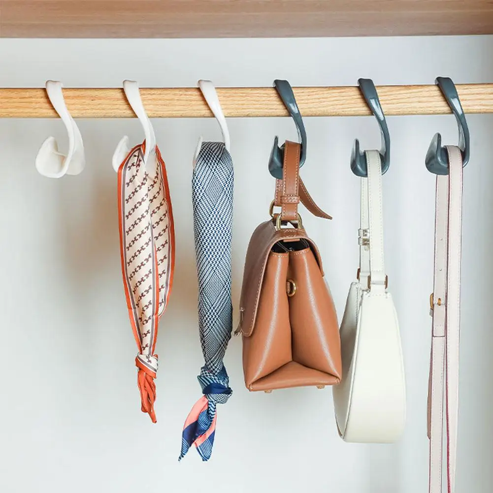 Handbag Hanger Hook Closet Rod Hanging Storage Rack Multi-purpose Wardrobe Hanger Durable Bags Caps Hook Hanger Reusable Hooks