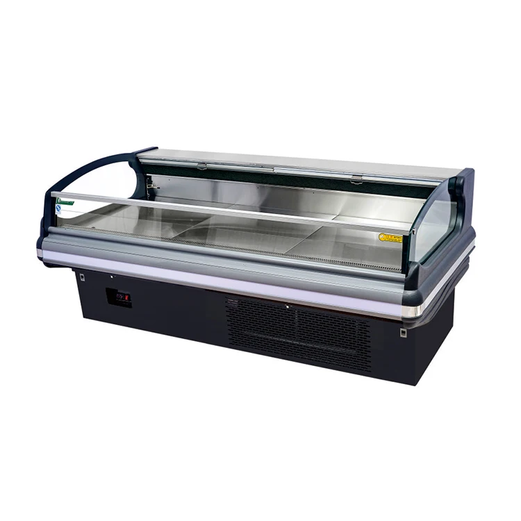 Meat Display Counter Supermarket Convenience Store Glass Door Meat Butcher Counter Refrigerated Display case for Chicken Beef