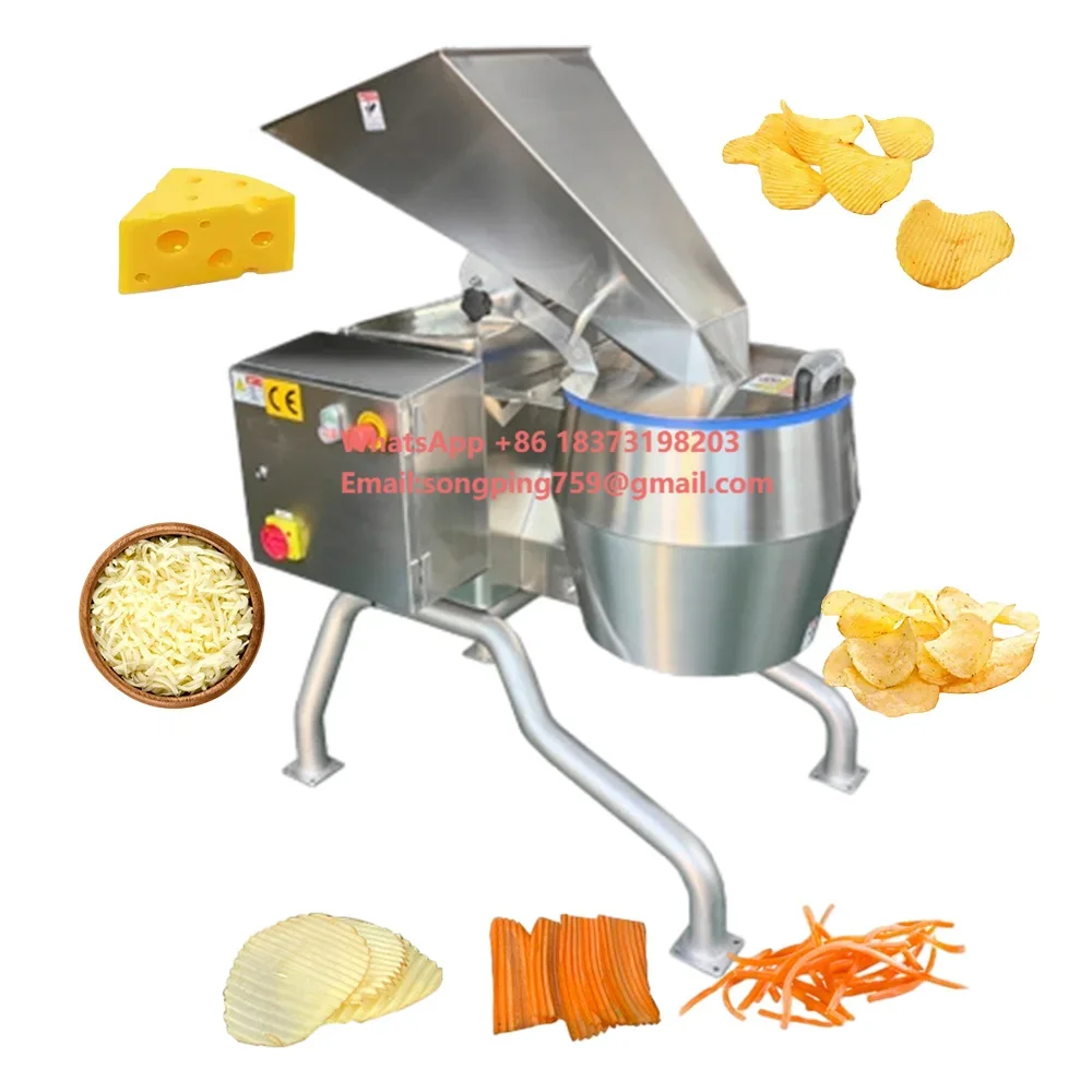 Industrial  Carrot Shredder Julienne Sweet Potato Automatic Chips Ginger Slicer Cutting French Fries Cutter Machine