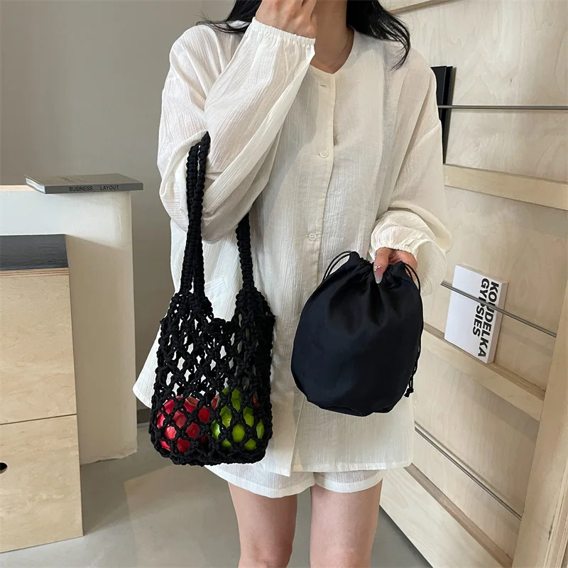 Ladies Fashion Summer Straw Crossbody Bag Women Beach Holiday Shopping Woven Shoulder Handbag Messenger Purses For Women Bags