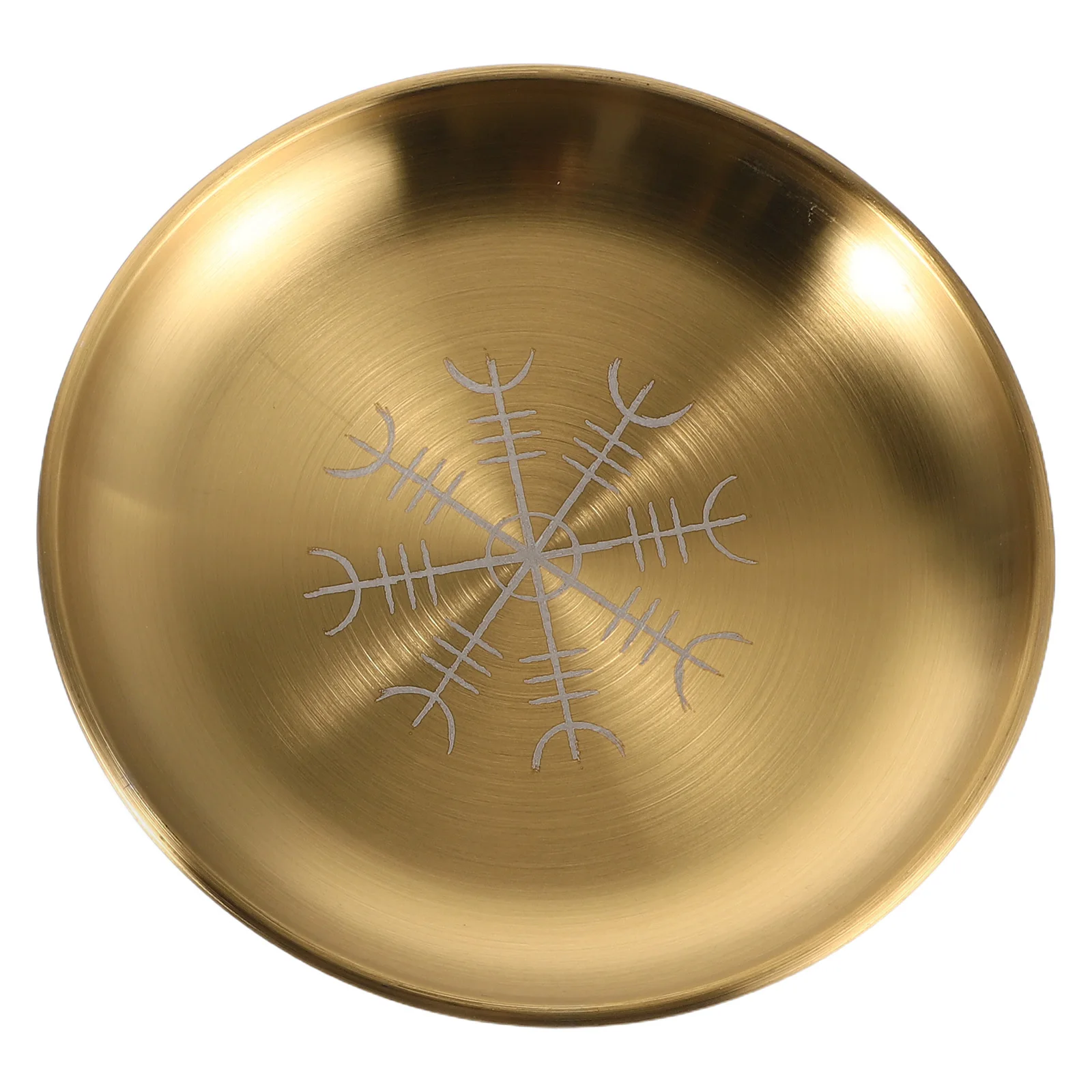 

Stainless Steel Decorative Tray Round Metal Jewelry Dish for Ring Trinket Holder Small Catchall Organizer Vanity Altar Ritual