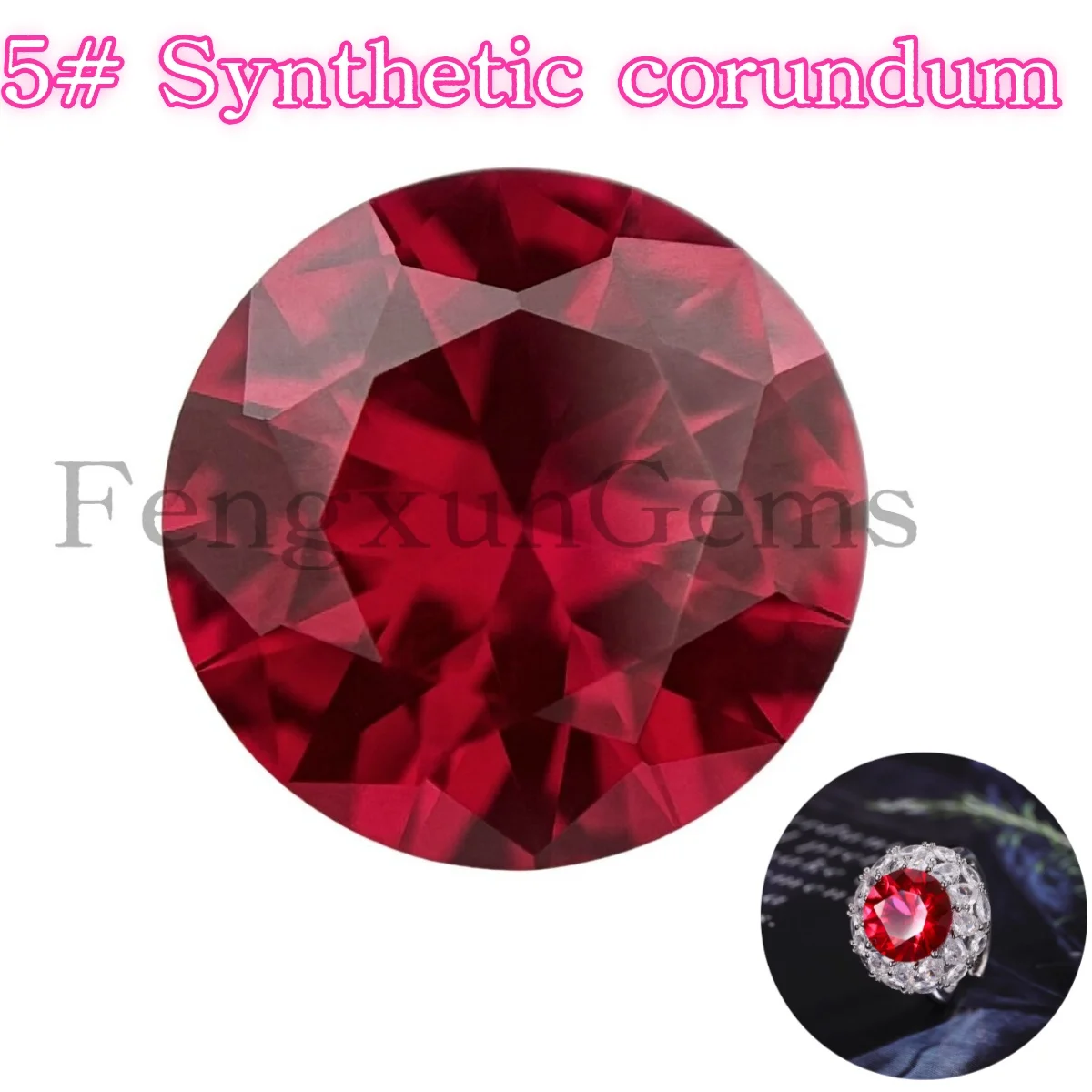 Pigeon Blood Red 1.0~15mm Synthetic 5# Ruby Round Shape Loose corundum Beads AAAAA  for earrings making