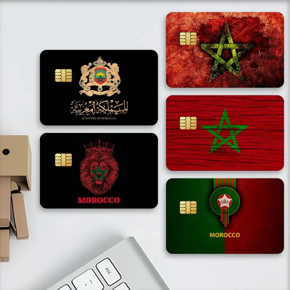 Morocco flag Credit Card Stickers Skin For Bank Debit Decorative Protection Scratch-resistant Gift 4PCS