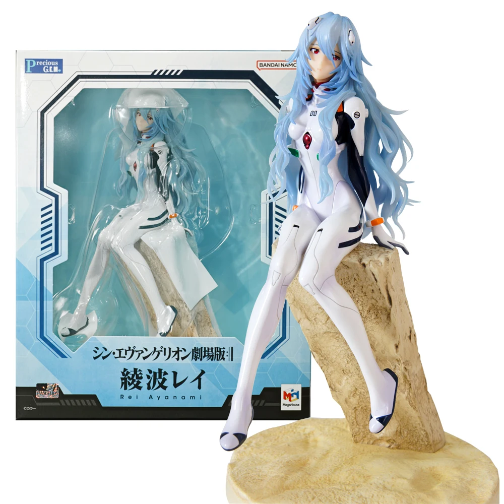 19 cm Anime Shin Evangelion Gekijouban Eva Figur Langes Haar Ayanami Rei Action Figure PVC Modell Puppe Klassische Ornamente Spielzeug Geschenke