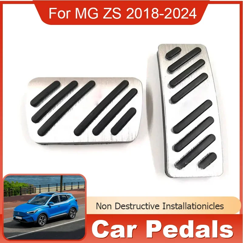 

for MG ZS ZS11 ZX VS ZST Astor EV 2018~2024 2023 Car Pedal Stainless Steel Gas Brake Footrest Pedal Protection Cover Accessories