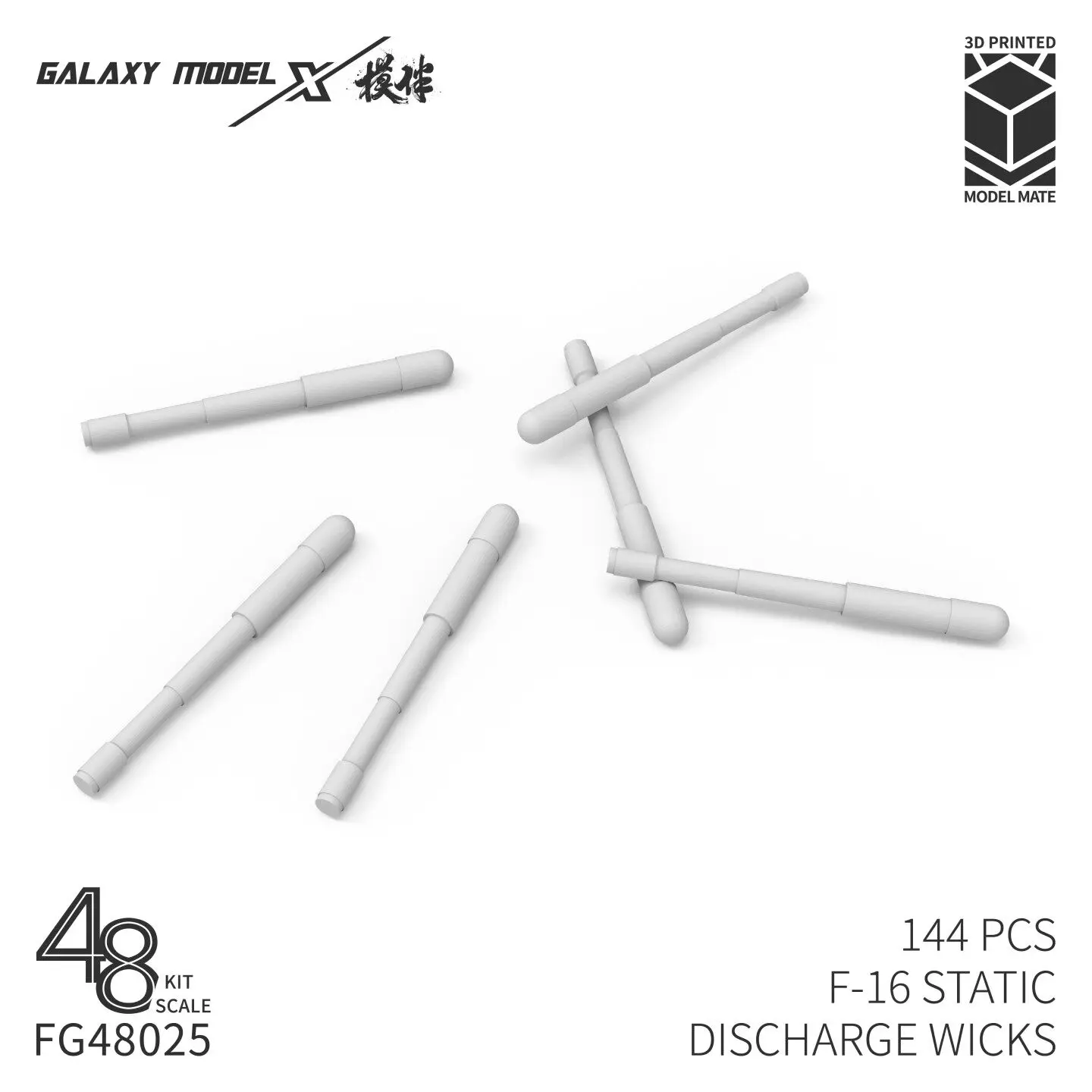 Galaxy FG48025 1/48 Scale F-16 Static Discharge Wicks (144pcs) 3D Printed Model Diorama Hobby Accessories