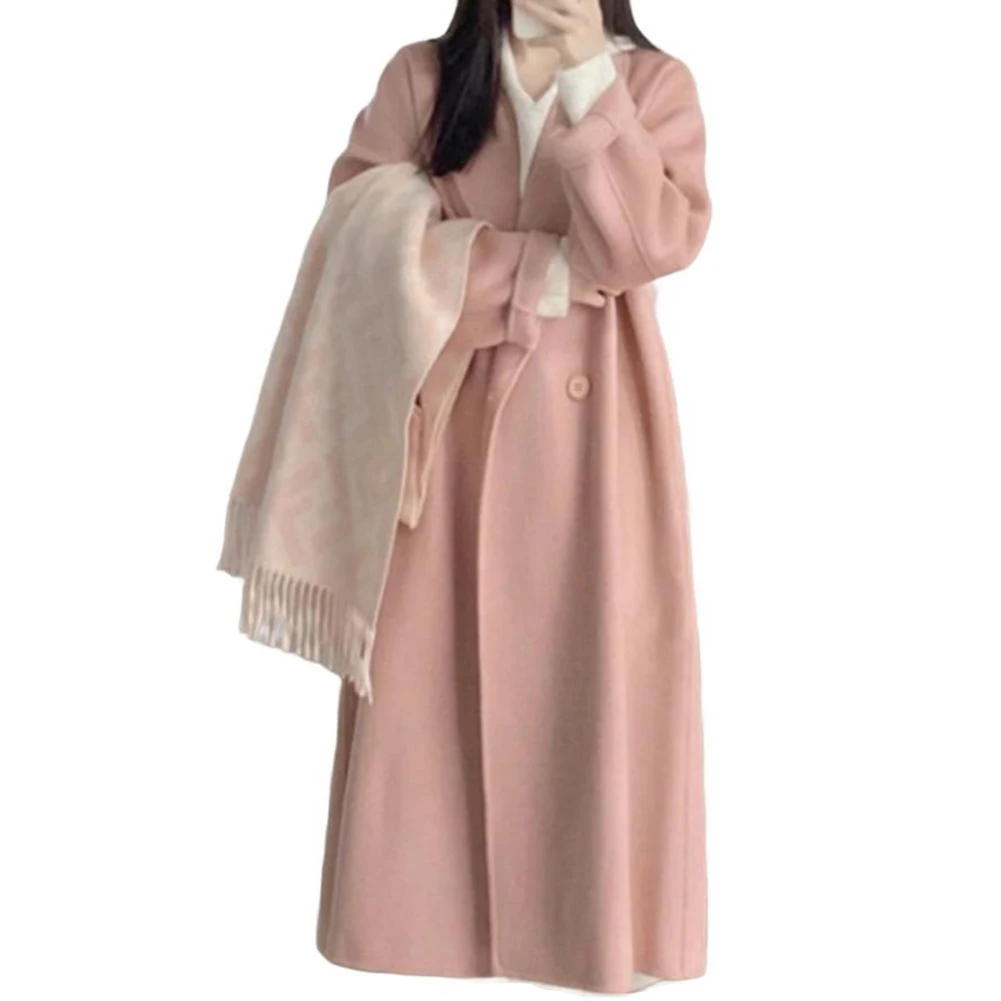 Daily Outfits M L Elegant Style Jacket Medium Length Women Coat Autumn Outerwear Korean Version Jacket Polyester Fabric