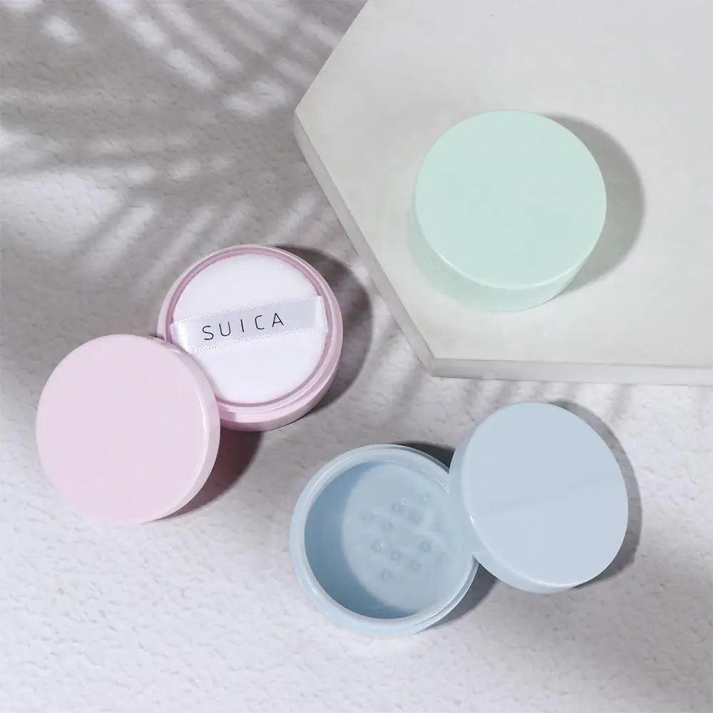 

5g Macaron Empty Loose Powder Jars with Sifter Mini Dispersion Powder Box White Cap Puff Powder Subpackage Cosmetics Container