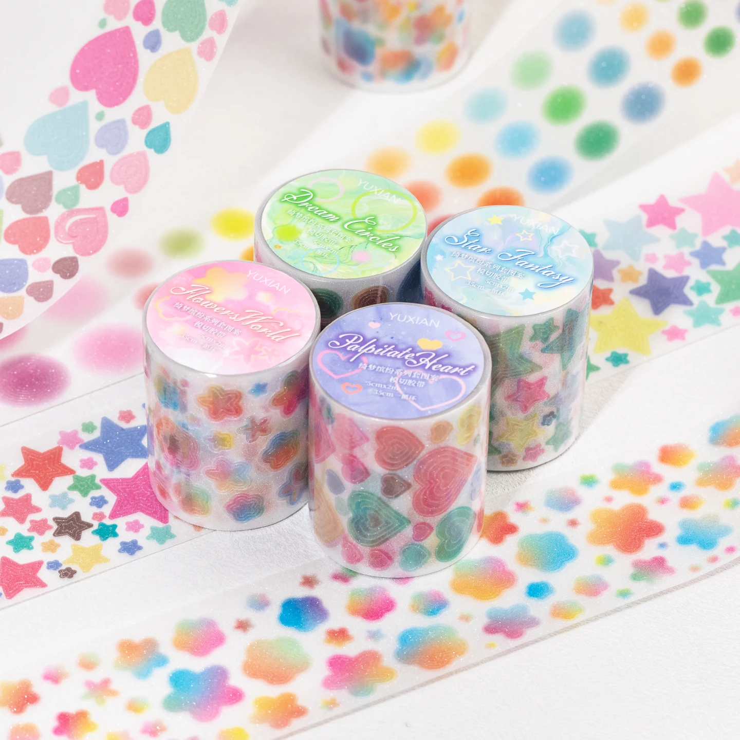 MINKYS Love Heart Star Type декоративная лента наклейка скрапбукинг журнал DIY школьные канцелярские Фото №3