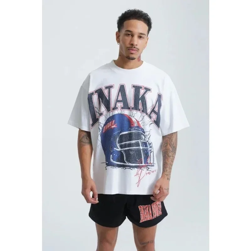 Summer Vintage Fitness T-Shirt Basketball Print Graphic T-shirt Loose Darc Sport Men Short Sleeved Oversized Crew Neck Tee