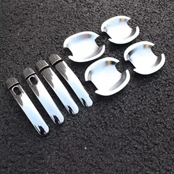 Chrome Door Handle Bowl Cover Cup Overlay Trim For VolksWagen Tiguan 2010-2017