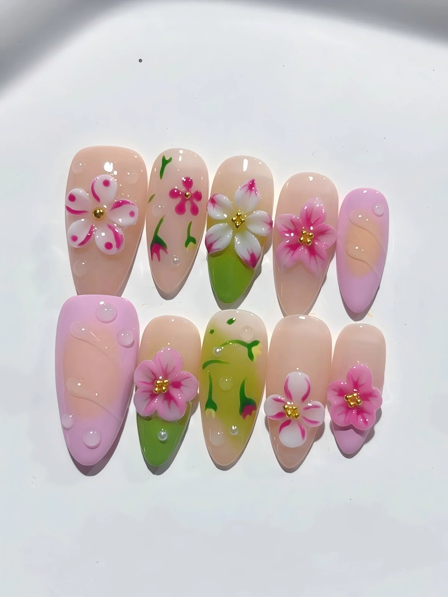 

Summer Flower High-End Nail Art Fashion Manicure (D400)