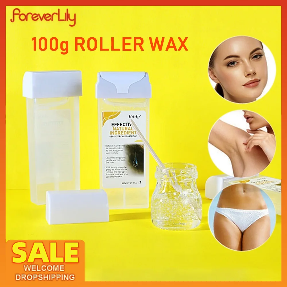 Hair Removal Wax Rosin Free Cartridge Depilatory Wax For Bikini Hair Remover Waxing Roller Cream Depilatory Warmer Heater Wax