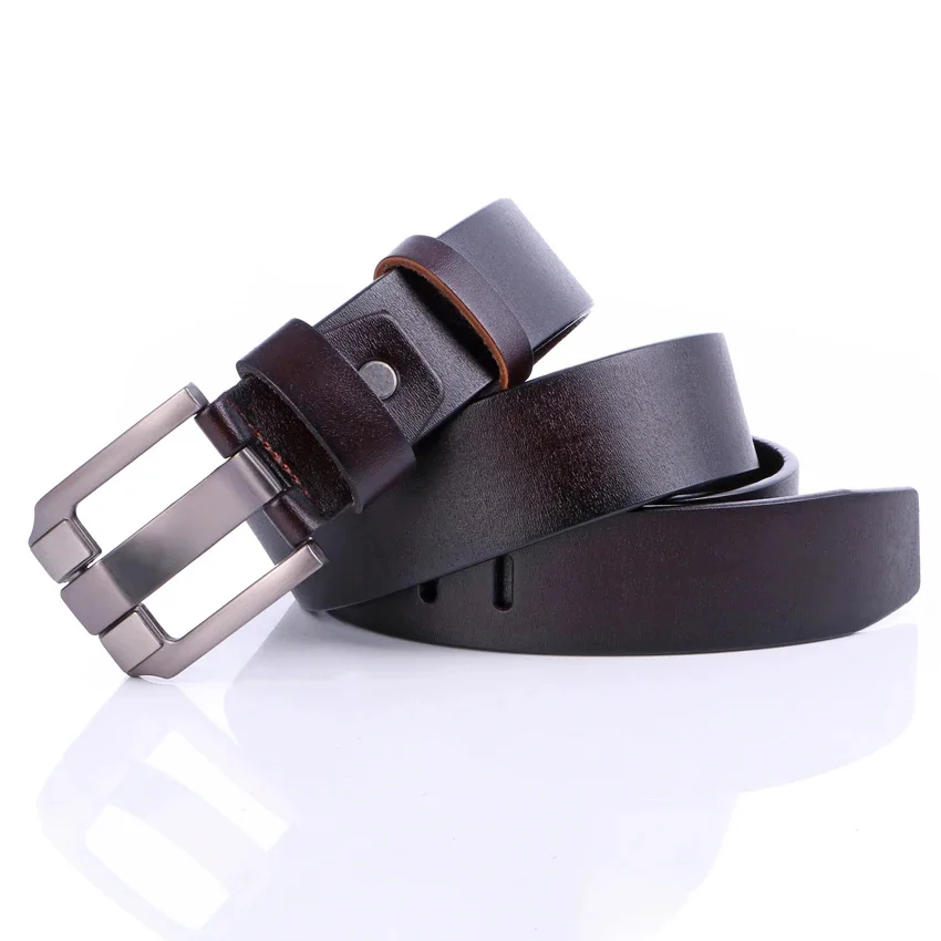 Luxury Cowskin Genuine Leather Men Designer for Pants Suits Wide Metal Strap Male s Vintage Pin Buckle Belt Gift