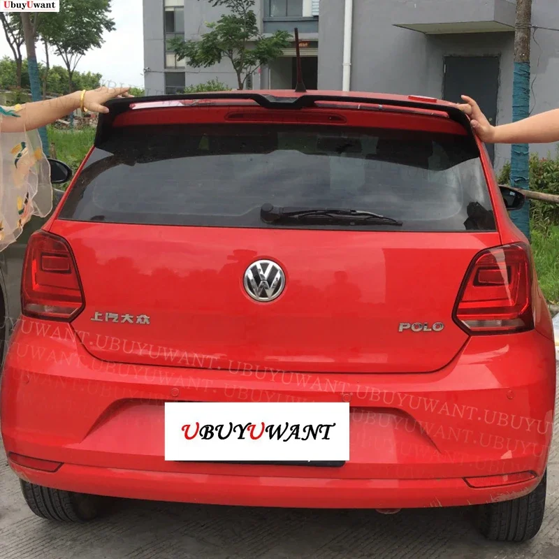 Rear Roof Spoiler For Volkswagen Polo 2010 - 2016 High Quality Lip Spoiler Painted Color Car Rear Tail Wing Spoiler For VW Polo