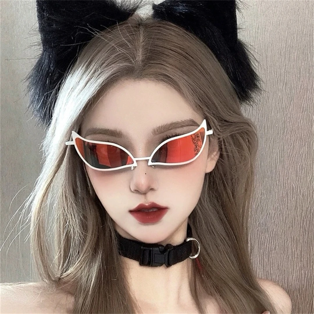 Donquixote PVC Sunglasses Doflamingo Cosplay Glasses Anime Cat Eye Sunglasses for Women Men Funny Christmas Gift Party Props