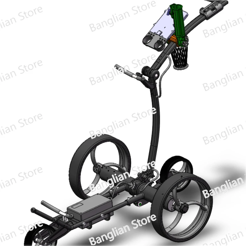 

24V DC Lithium Battery Electric Drive Remote Control Golf Trolley with USB Port