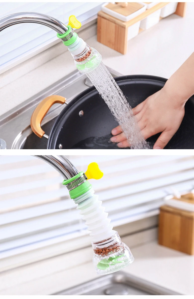Universal 360-Grad-Drehung Wasserhahn Bubbler Schwenkbar Wasser Sparen Economizer Kopf Dusche Küche Wasserhahn Düse Adapter Waschbecken Zubehör – Detail 8