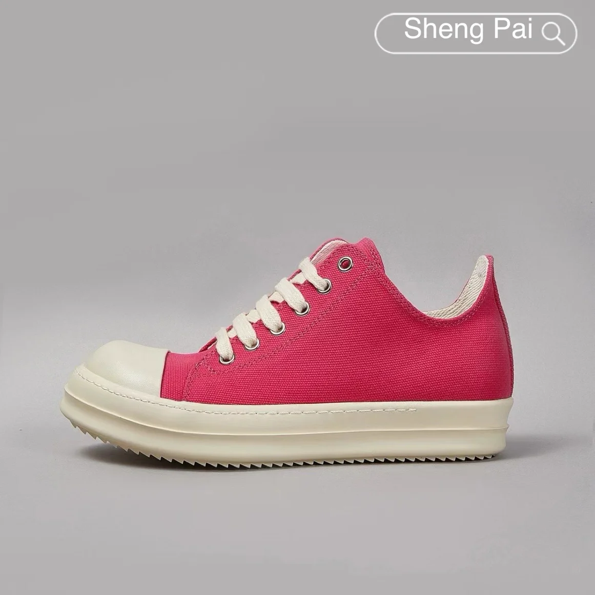 

High Quality Men's Casual Shoes Bright pink Canvas Low Top Men's Sneakers Comfortable Men's Casual Shoes Men's Walking Soft Flat