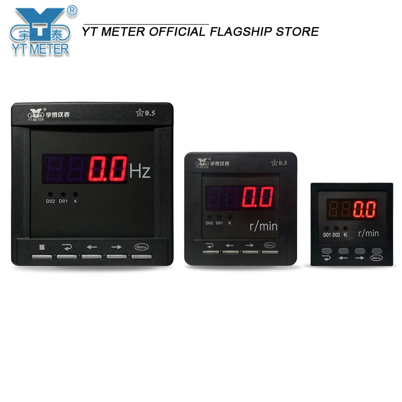 Intelligent digital display tachometer rpm Frequency meter hz Opening meter % meter meter m/min10v100v 220v 380v