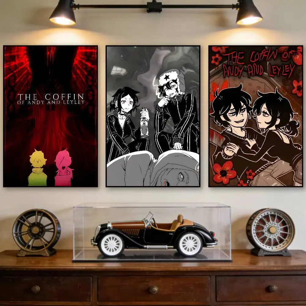 The Coffin Of Andy and Leyley Game Poster Room Decor Waterproof Sticky For Home Bar Wall Art Decoration