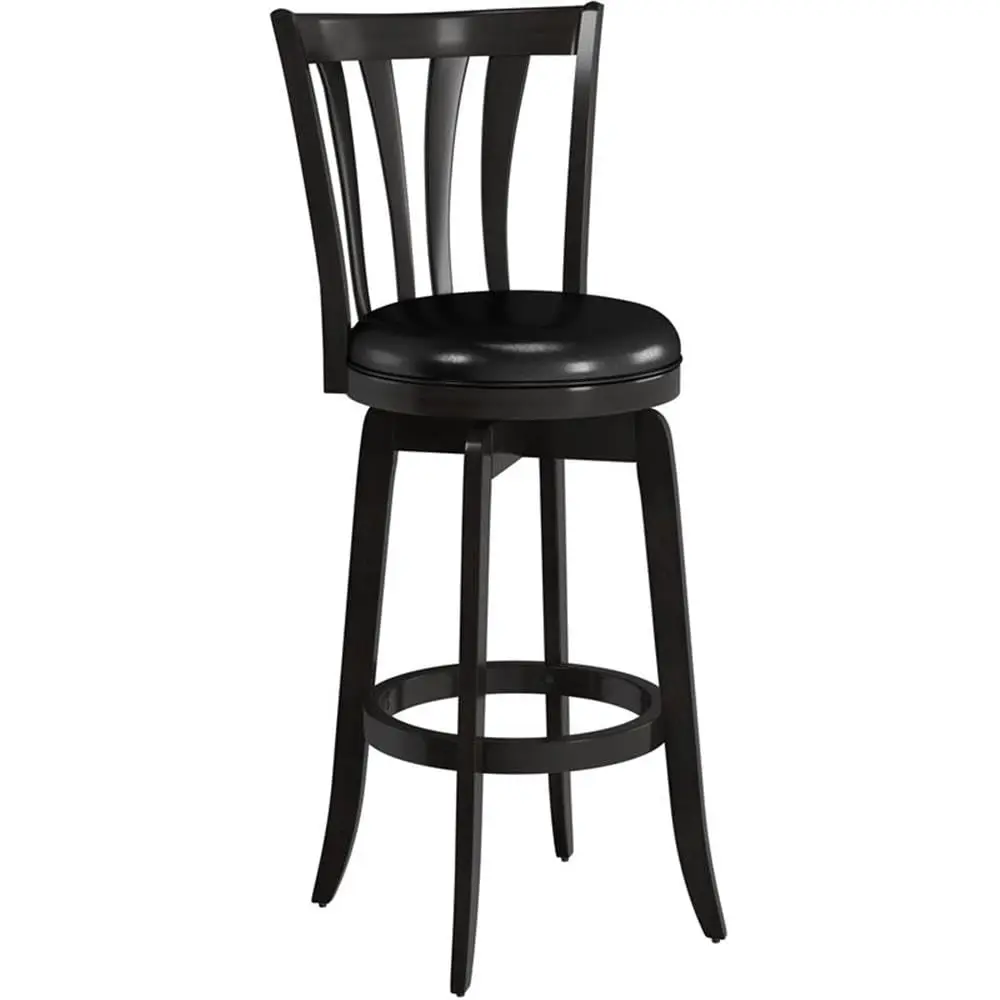 

Savana Wood Bar Height Kitchen Stool, 29.5"" High, Black