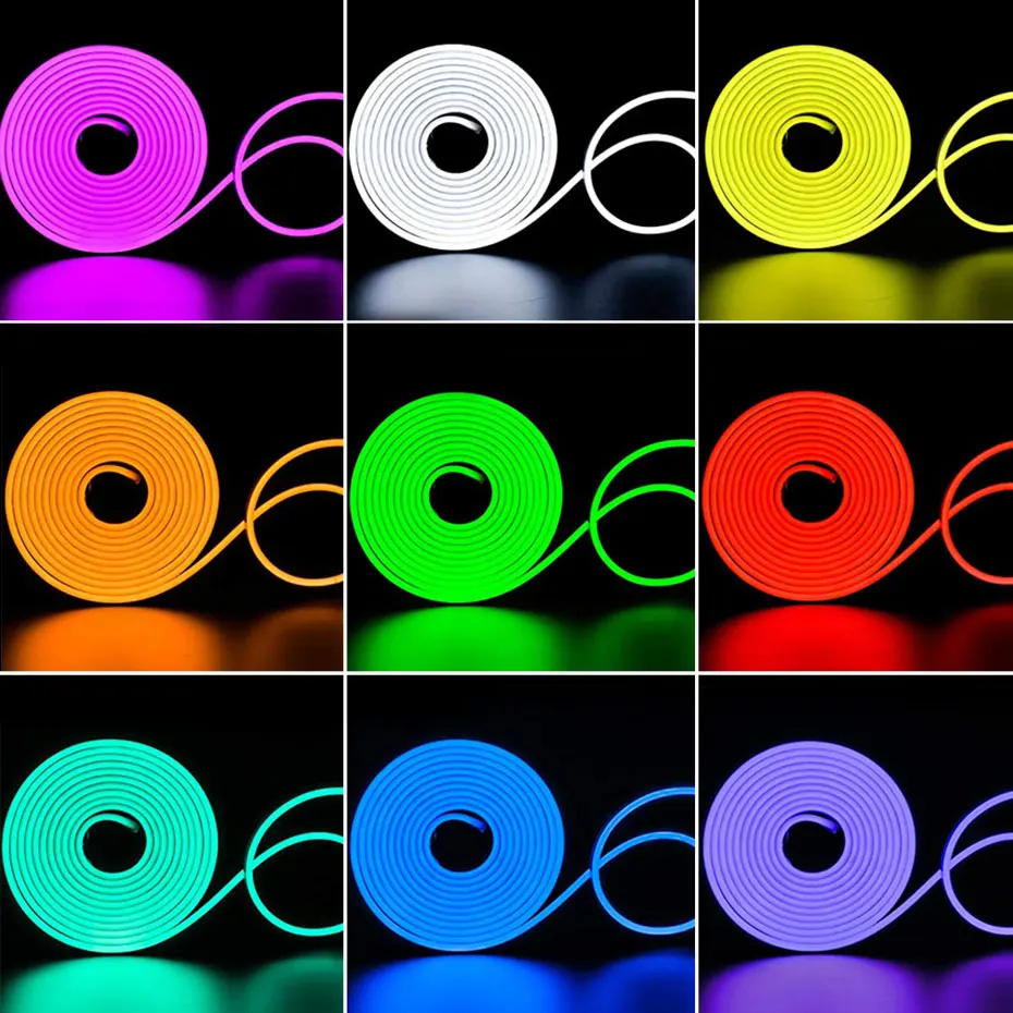 Tuya Smart RGB Neon Strip 220V LED Flexible Tape IP67 Waterproof Ribbon IR/Bluetooth/Wifi Control Compatible With Alexa EU Plug