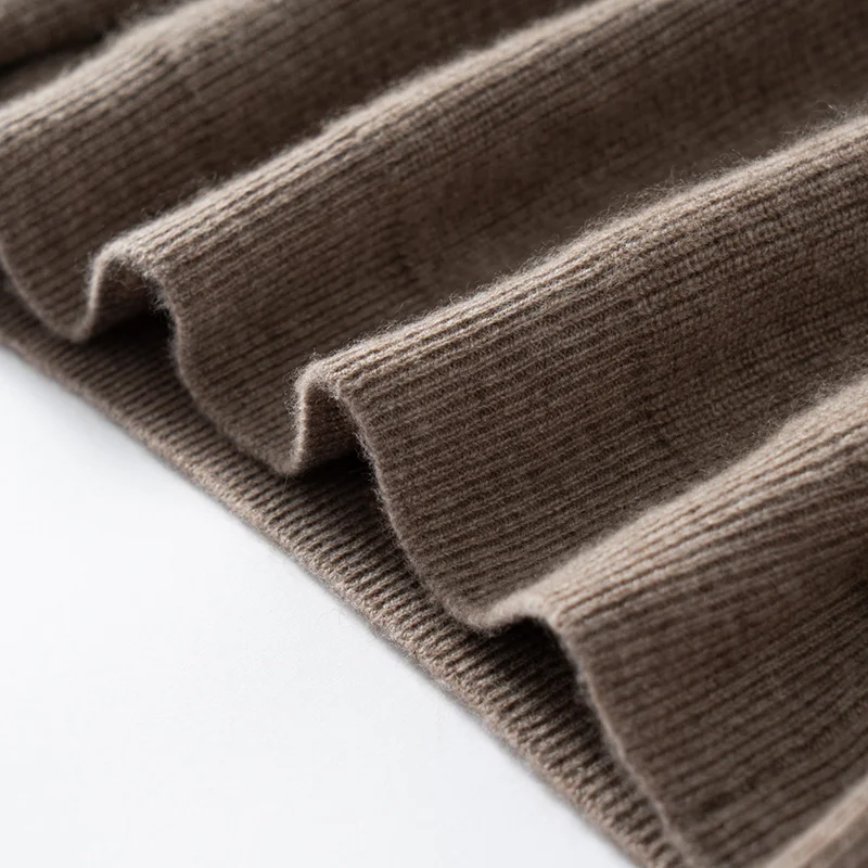 "100% Goat Cashmere Sweater Men's Semi-Turtleneck Pullover - Soft Warm Knit Jumper for Business Casual & Autumn Winter Men's Top