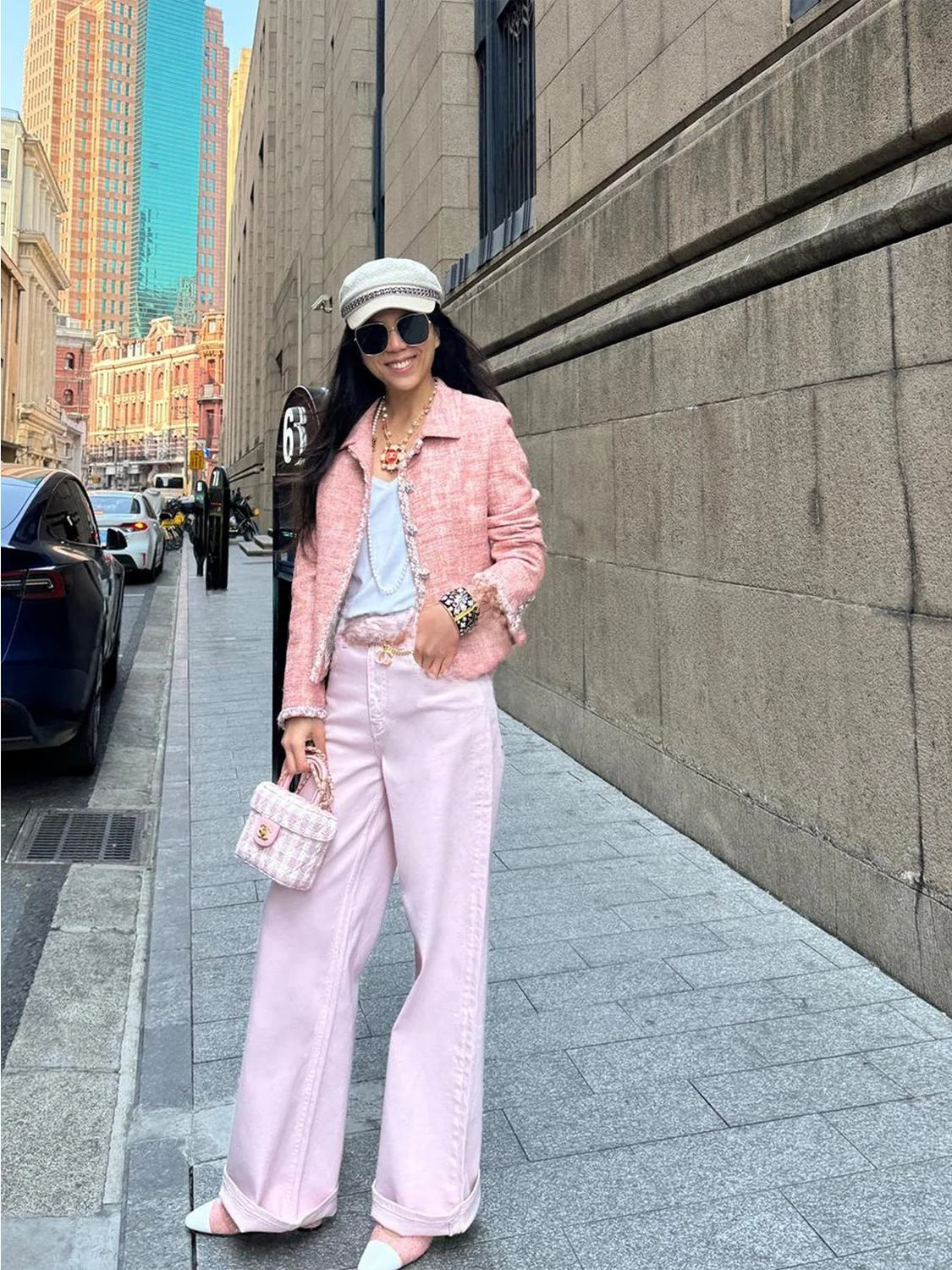 

Blacknini Sakura Washed Denim Pants Straight Leg Wide Leg Casual Cotton Jeans Natural Waist Zipper Closure Women's Spring Fas...