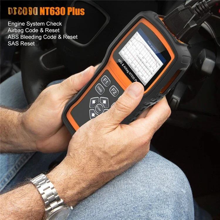 NT630 Plus OBD2 Car Scanner, Engine Check ABS SRS Airbag SAS Reset