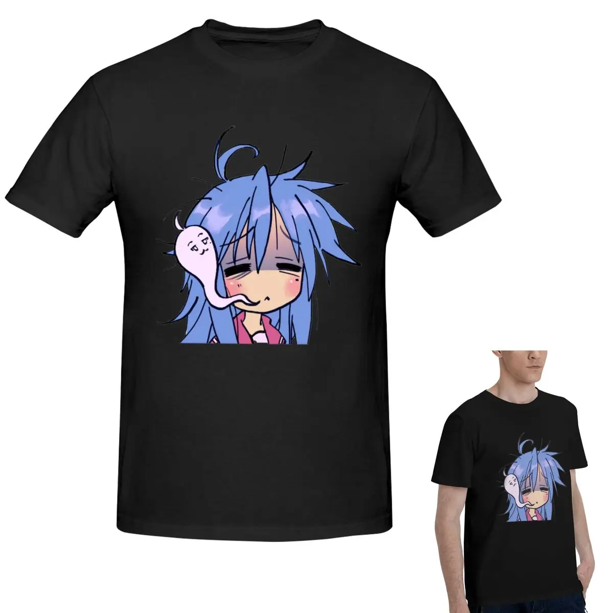 

100% хлопок Dead Tired Izumi Konata Lucky Star футболка мужская классическая футболка большого размера мужские летние рубашки с круглым вырезом топы S-6XL