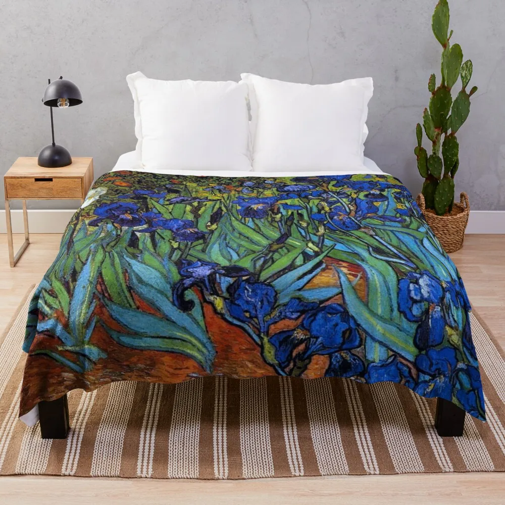 

Vincent Van Gogh's Irises Throw Blanket Fashion Sofas Decorative Throw Blankets