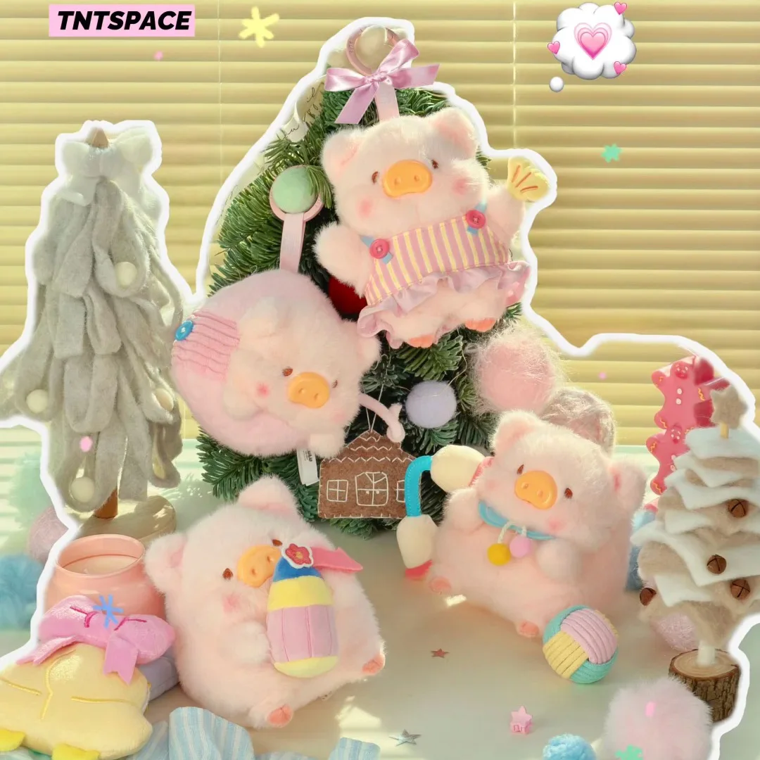 루루 돼지 놀이 플러시 블라인드 박스 작은 돼지 롤 어라운드 미스터리 박스 모델 선물 귀여운 돼지 트렌디 장난감 장식 펜던트