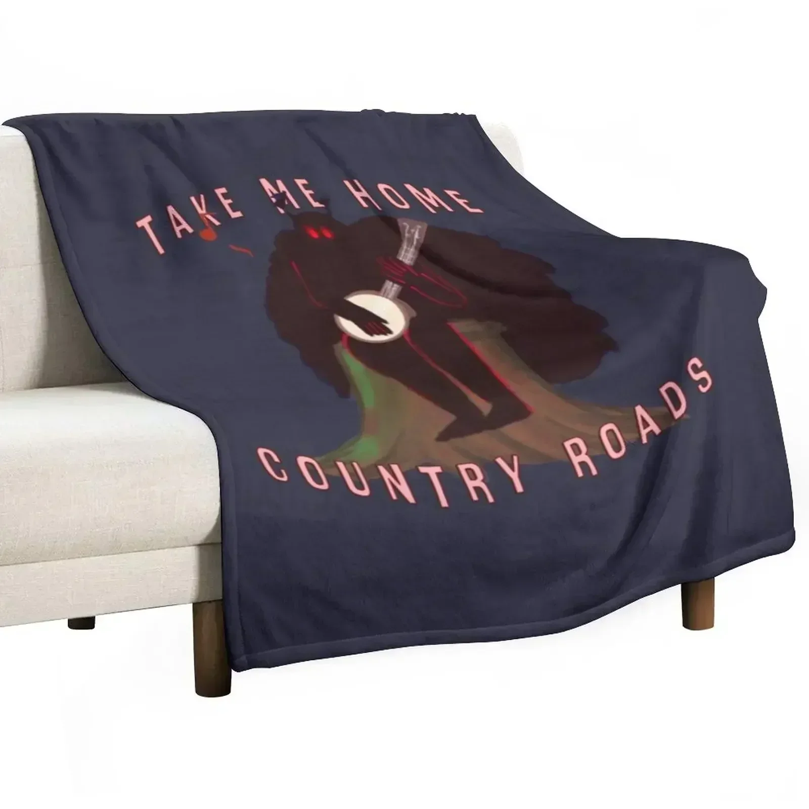 Mothman, Country Roads (but like he has a Banjo) Throw Blanket Designers sofa bed Comforter decorative Luxury Thicken Blankets