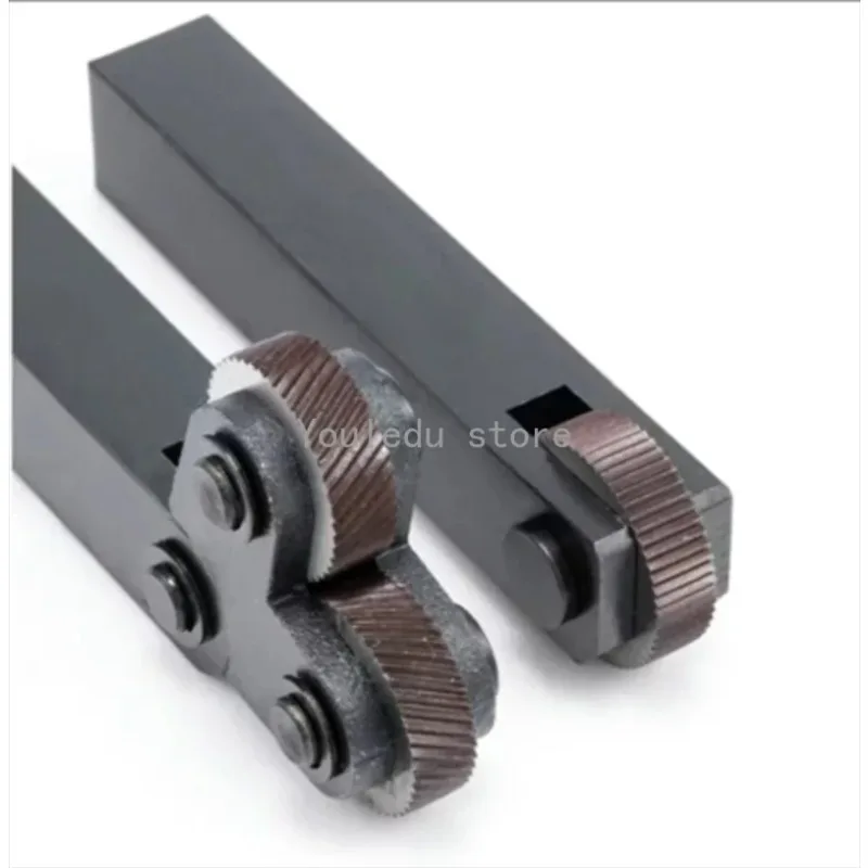 Single And Double Wheel Knurling Tool 0.4mm-2mm Wheel Linear Pitch Knurling Set Steel Lathe Cutter Head Knurling Tool HSS