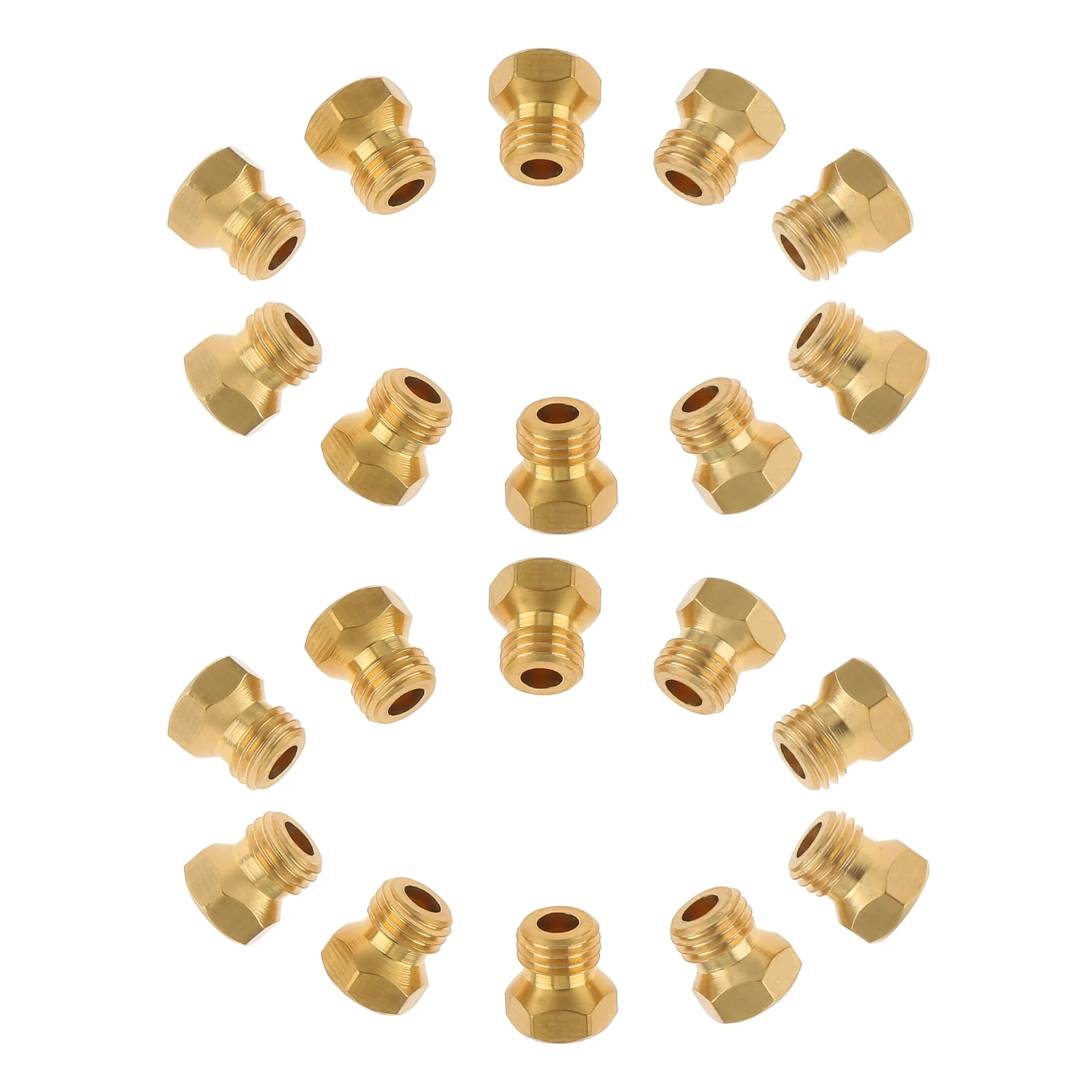 20Pcs LP Gas Conversion Kit, M6x0.75mm/0.5mm Brass Jet Nozzle for Propane LPG Natural Gas Pipe,Water Heater,DIY Burner Parts