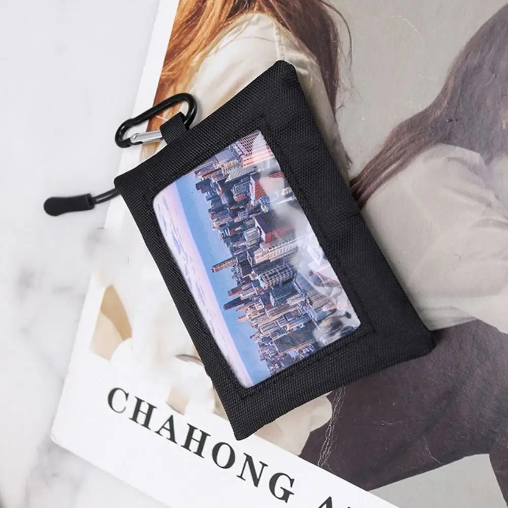 Simple Korean Style Ox Cloth Coin Purse Solid Color Wallet Small Item Bag Zipper Card Bag Card Storage Bag Men