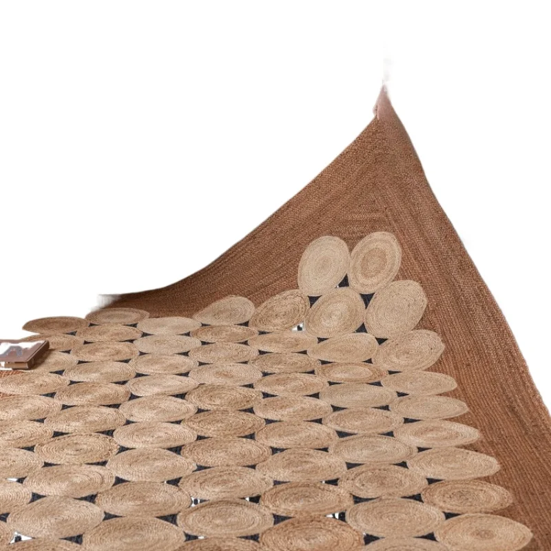 India imported handmade jute glue-free Persian living room carpet, premium retro medieval coffee table blanket
