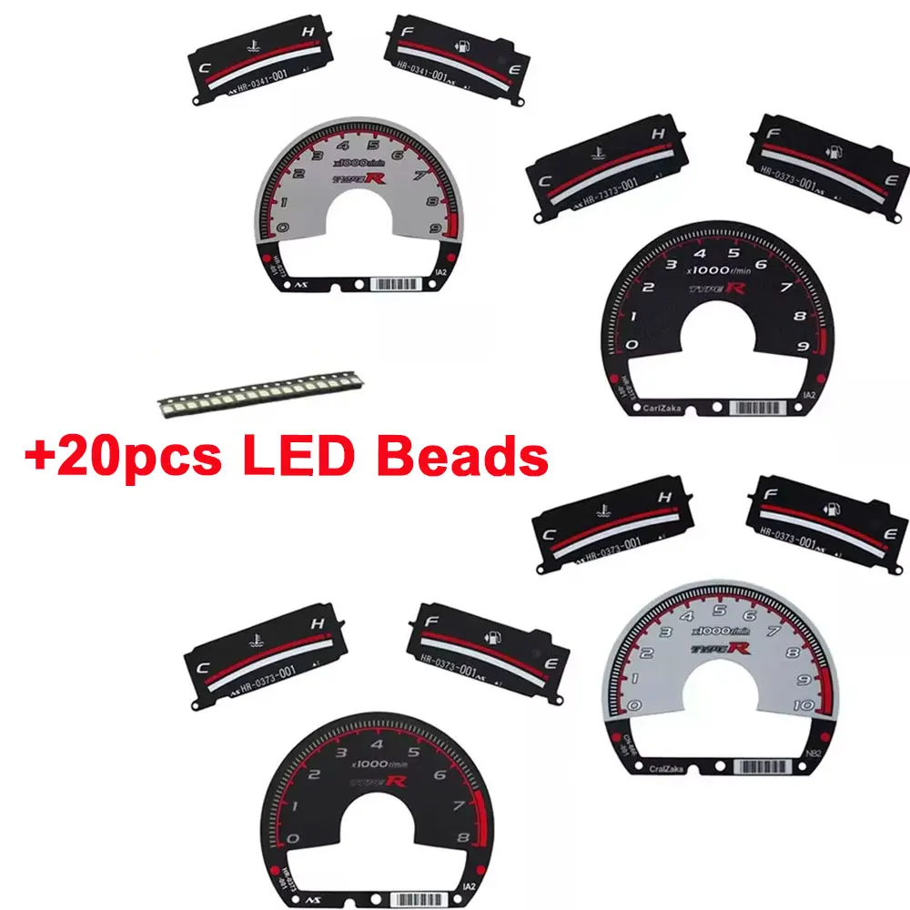 Lamp beds+Gauge Face for Honda Civic FA5 FG2 FA1 FD1 Type-R Style 8000rpm 9000rpm 10000rpm